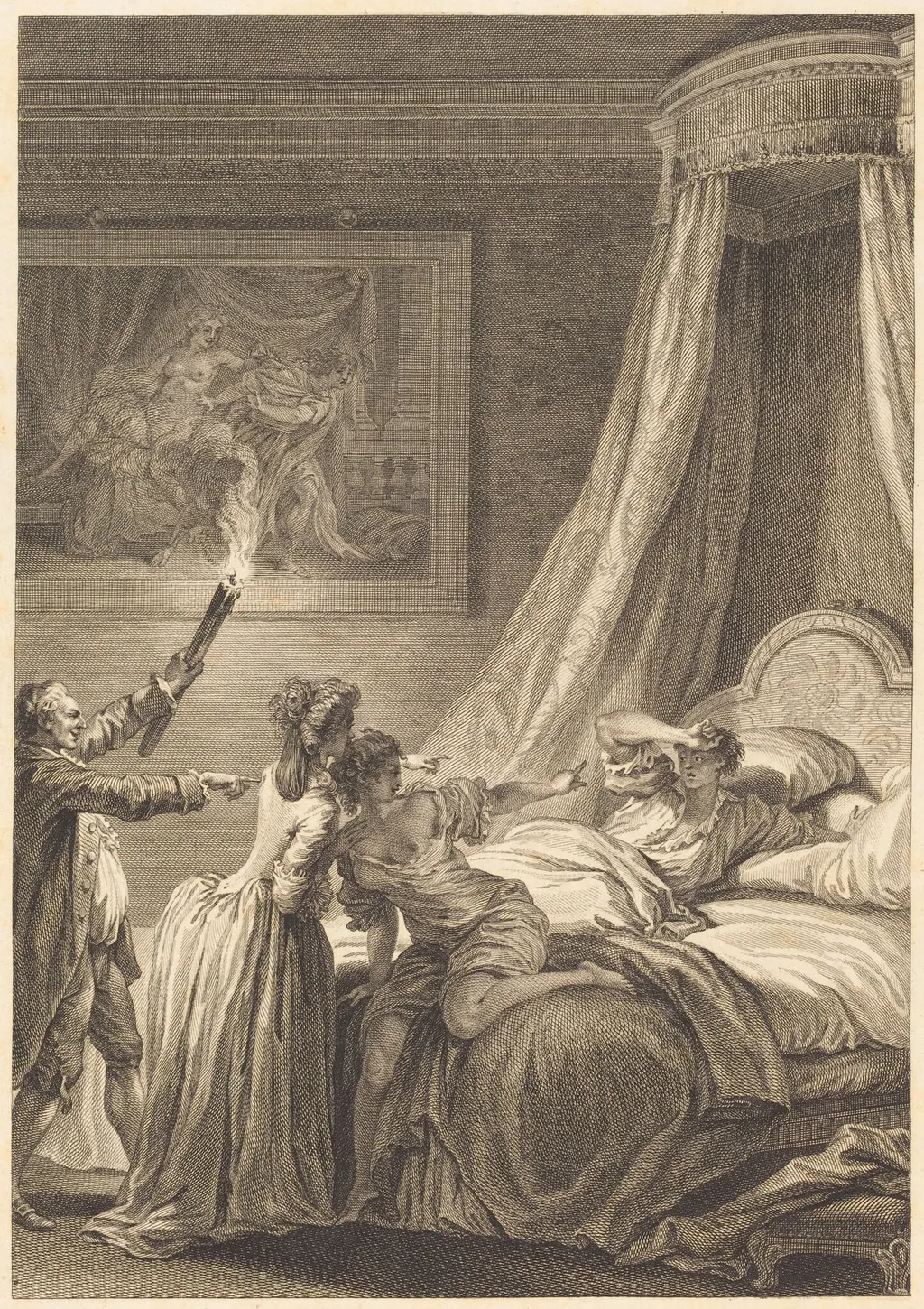 Le gascon puni, by Antoine-Jean Duclos, ink, 1770