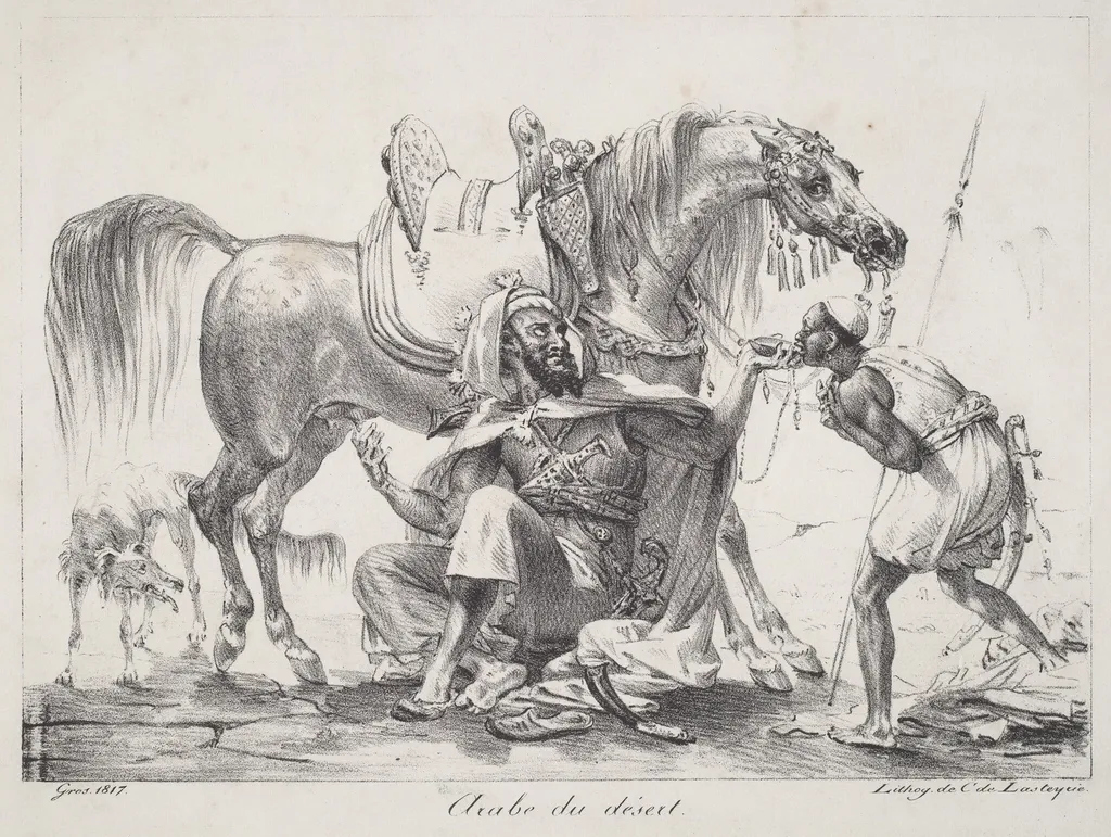 Arabe du désert (Desert Arab), by Antoine-Jean Gros, ink, 1817