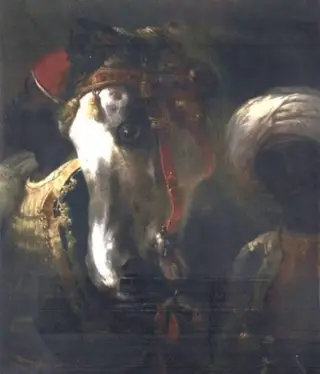 Doi arabi și un cal alb, by Antoine-Jean Gros