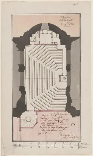 Study for the Renovation of a Law Classroom at the Sorbonne, by Antoine Laurent Thomas Vaudoyer