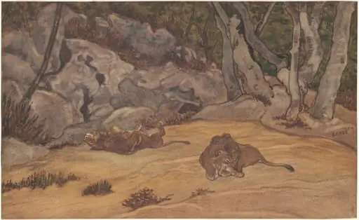 Sleeping Lions, by Antoine-Louis Barye