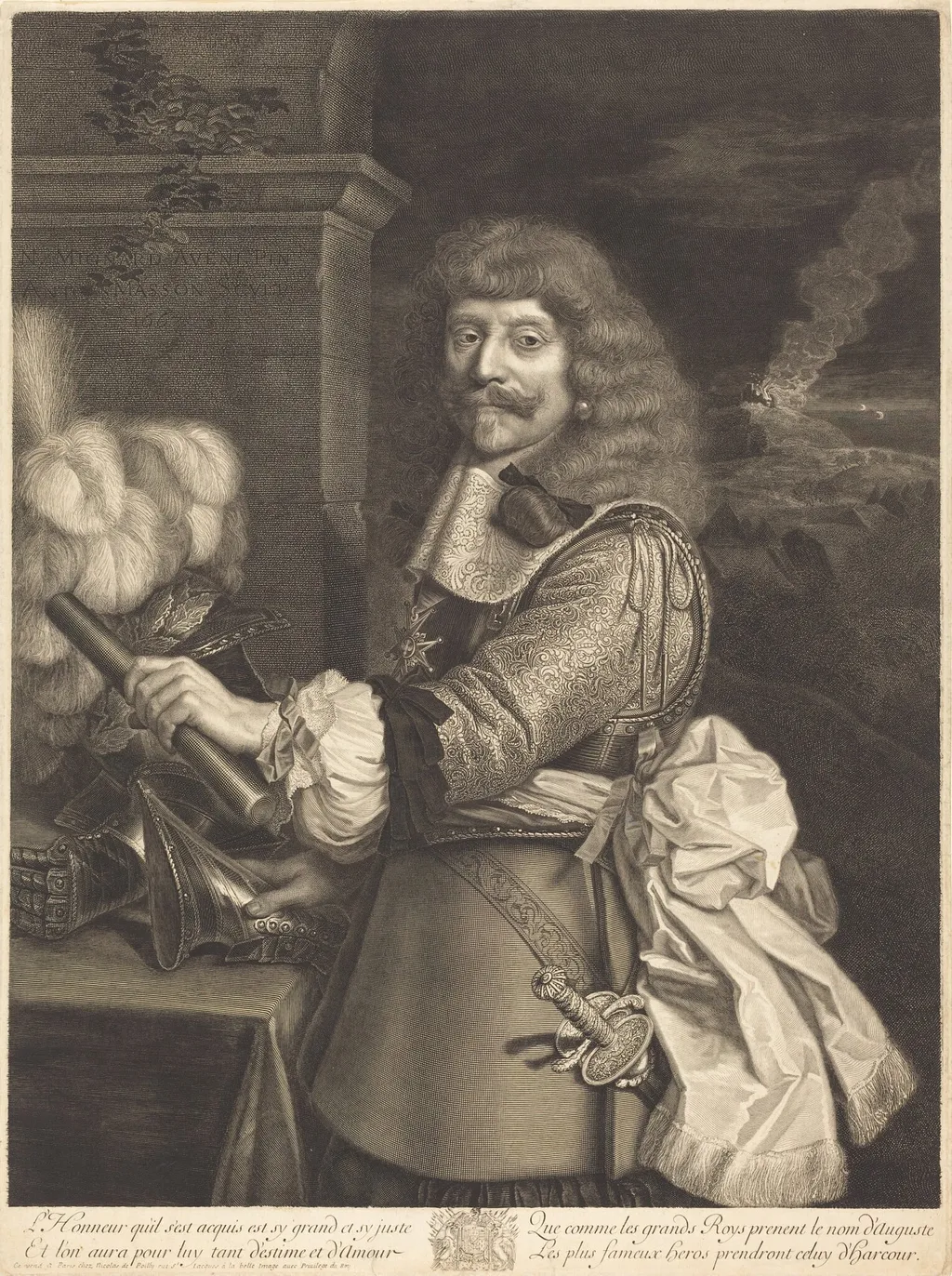Henri de Lorraine, by Antoine Masson, ink, 1667