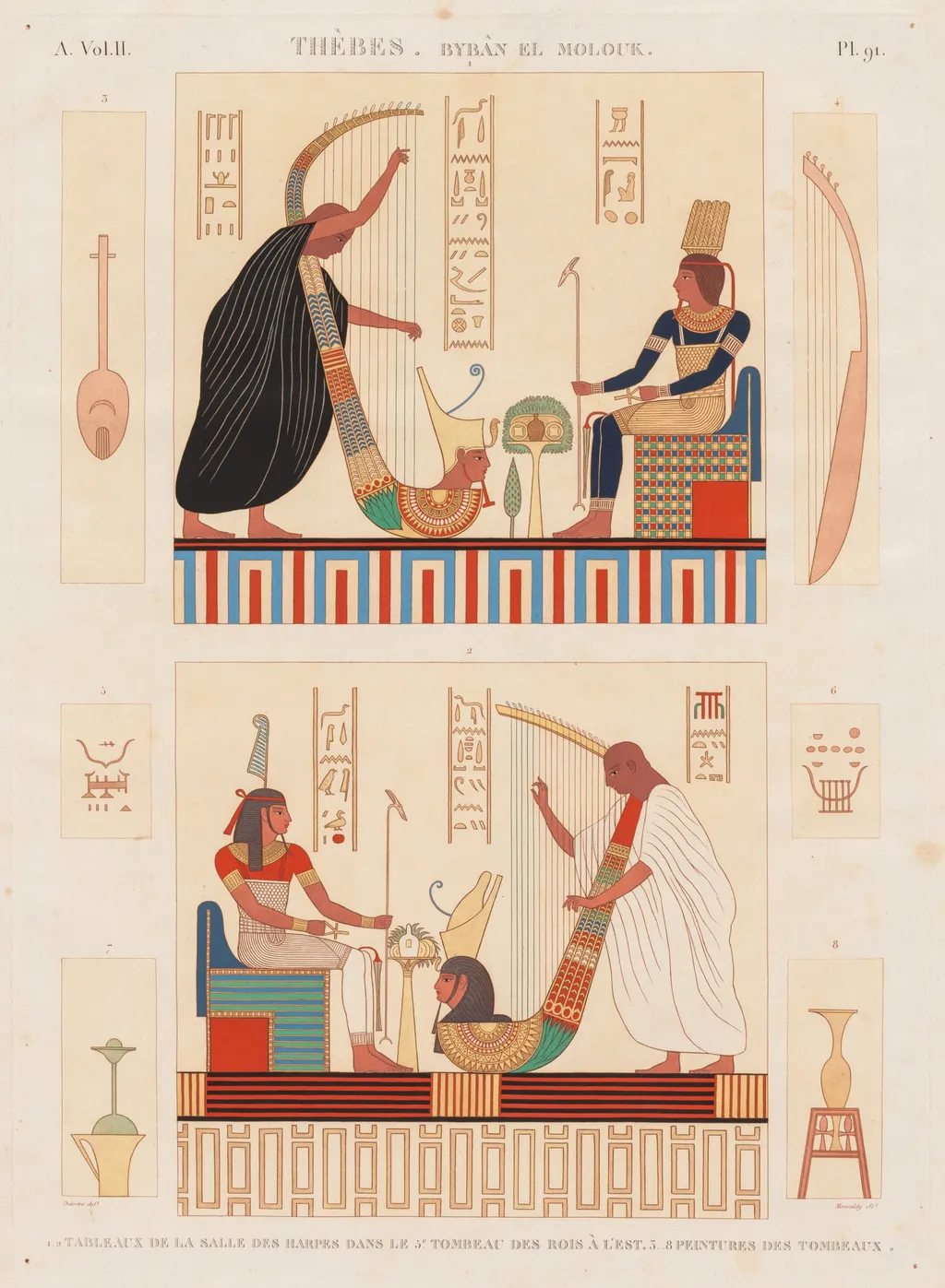 Description of Egypt: Thebes Byban el Molouk, Vol. II, Pl. 91, by Antoine Maxime Monsaldy, 1812
