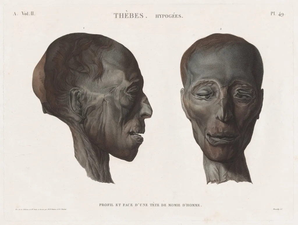 Description of Egypt: Thebes. Hypogees Vol. II, Pl. 49, by Antoine Maxime Monsaldy, 1812