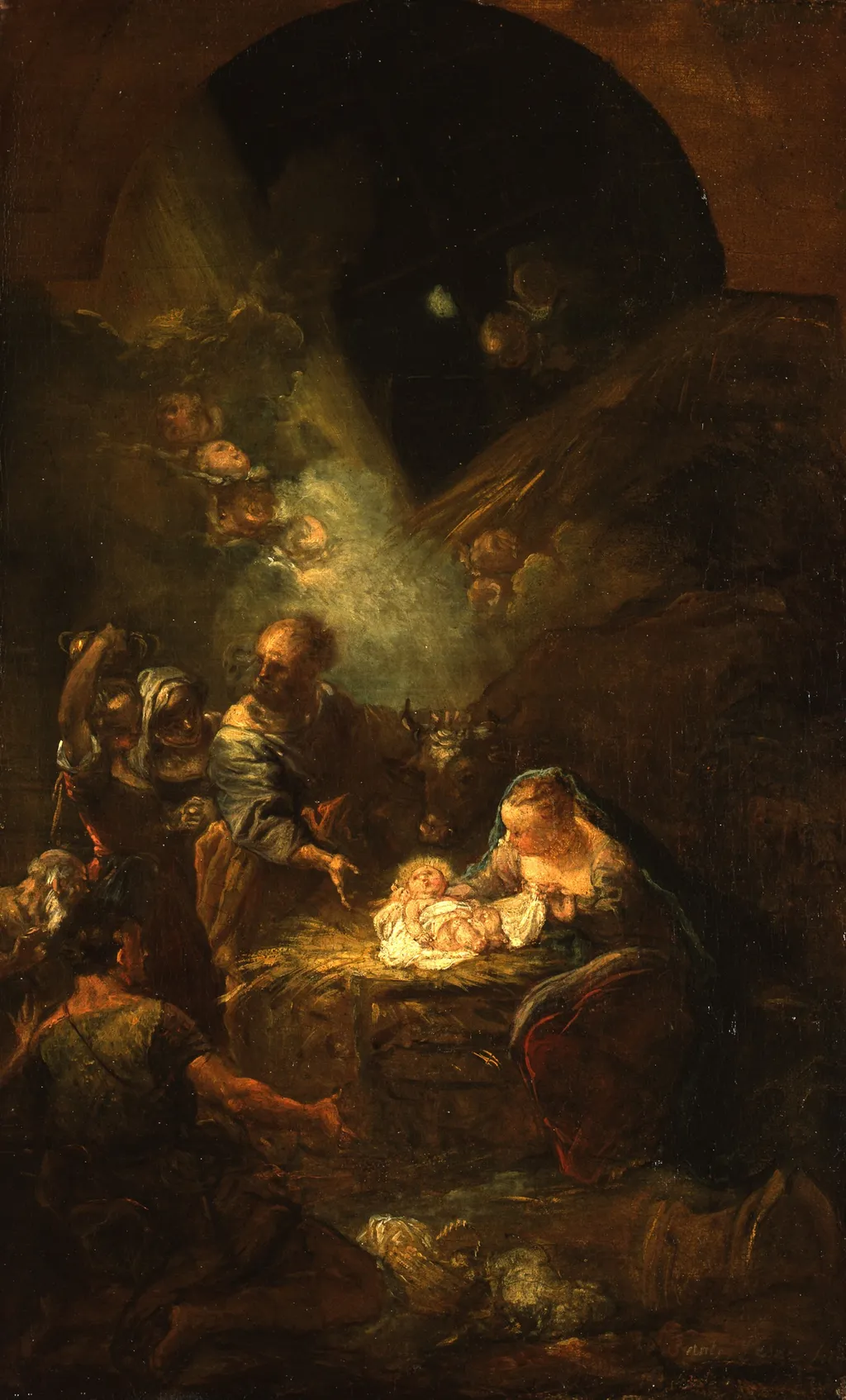 Adoration of the Sheperds, by Antoine Pesne, oil, 1748
