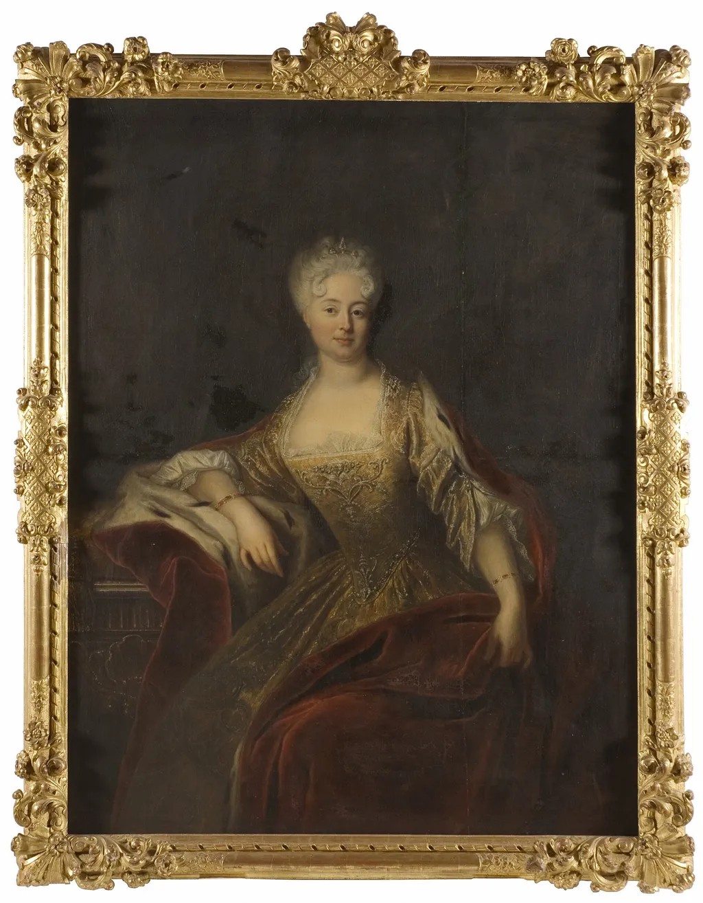 Johanna Charlotta, 1682-1750, prinsessa av Anhalt-Dessau, by Antoine Pesne, oil, 1727