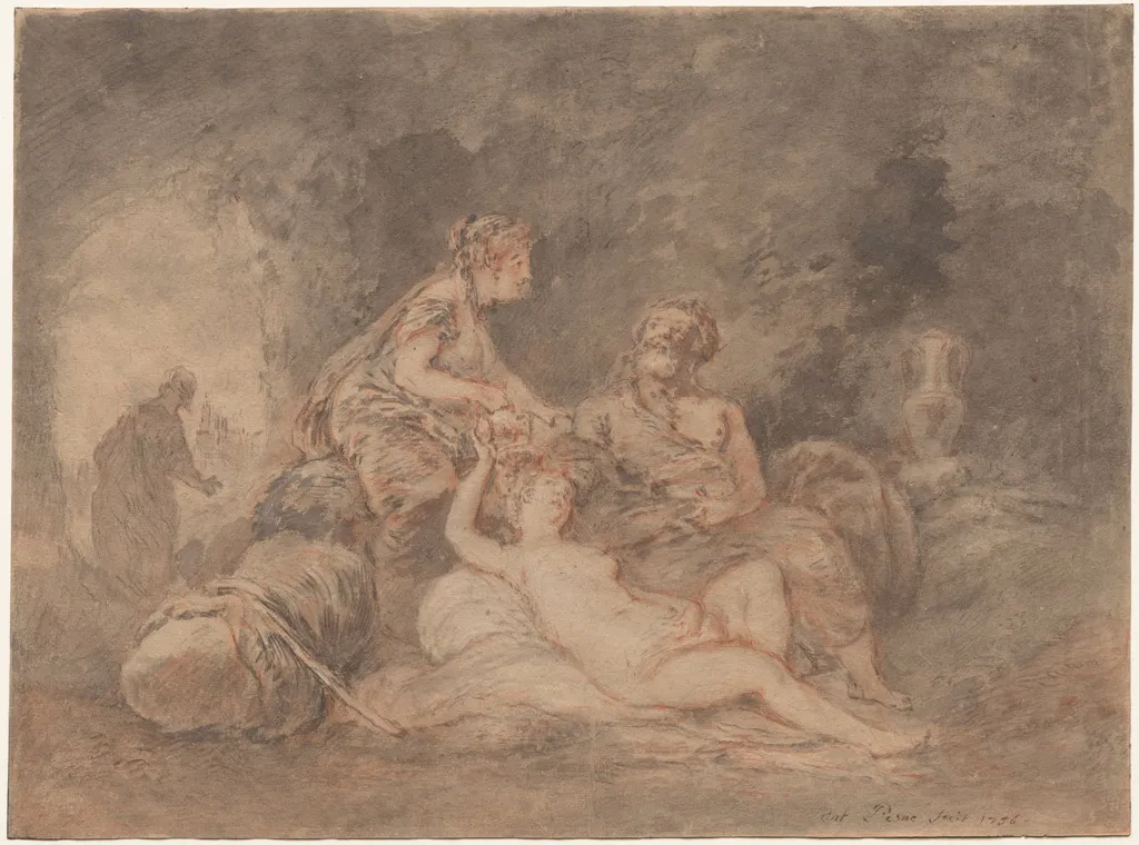 Lot and His Daughters, by Antoine Pesne, 1756
