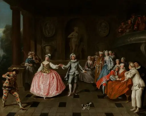 Naamiaistanssiaiset, by Antoine Pesne