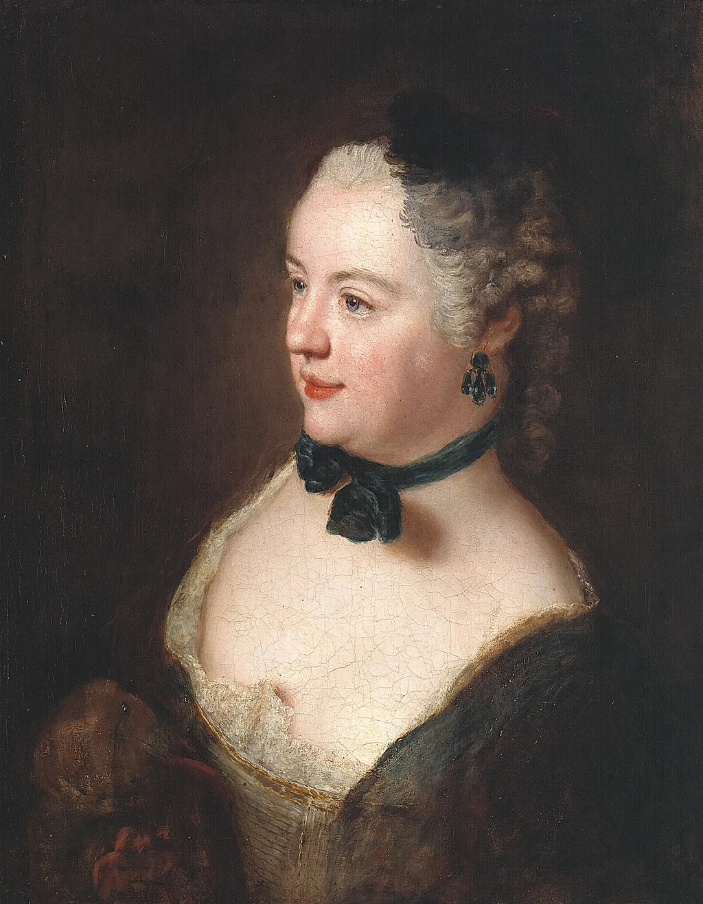 Portrait of a Young Woman, by Antoine Pesne, oil, 1750