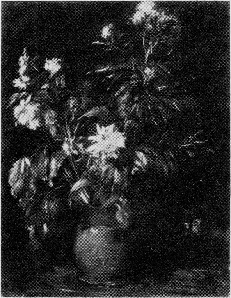 Bloemen in een rood aarden pot, by Antoine Vollon