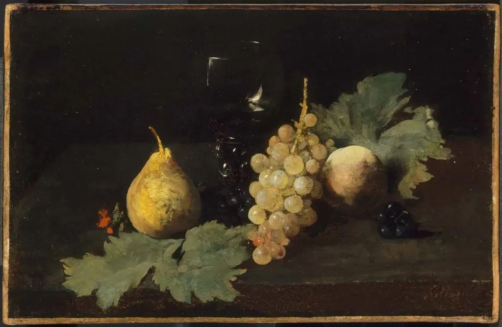 Fruit and a Wineglass, by Antoine Vollon
