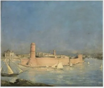 Marseilles Harbour with a Lighthouse, by Antoine Vollon, oil, 1894