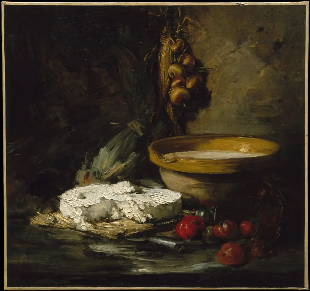 Still Life with Cheese, by Antoine Vollon
