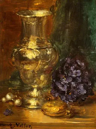 The Silver Vase, by Antoine Vollon, 1866