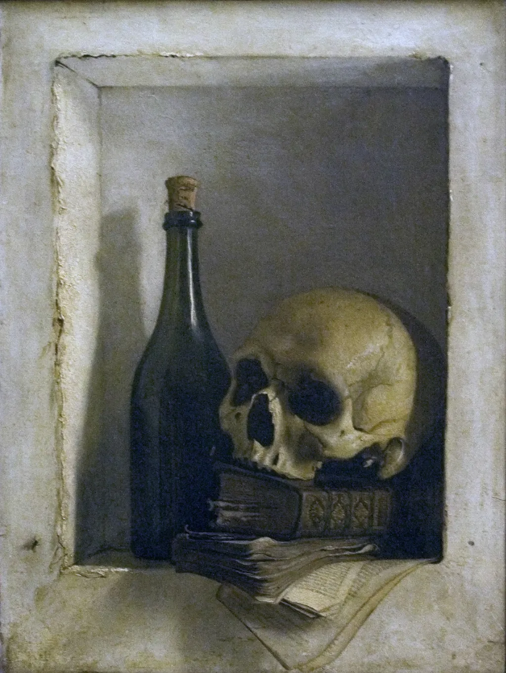 Allegory with Skull, by Antoine Wiertz, oil, 1824
