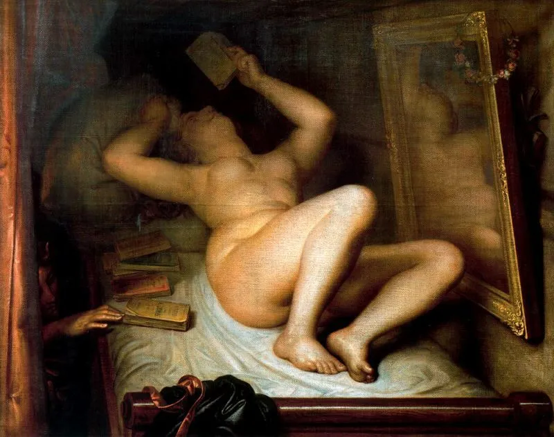 The Reader of Novels, by Antoine Wiertz, oil, 1853