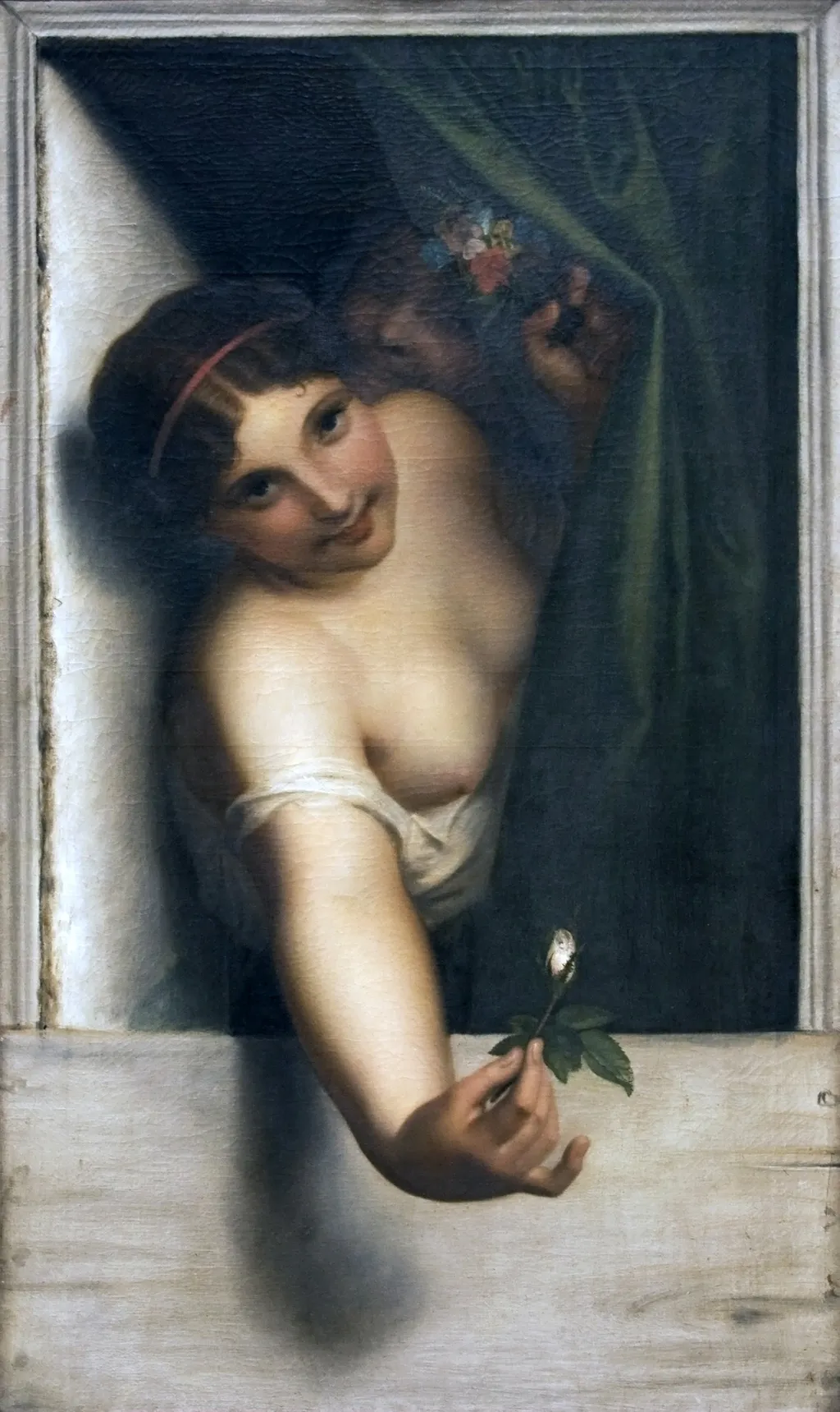 The rosebud, by Antoine Wiertz, oil, 1864