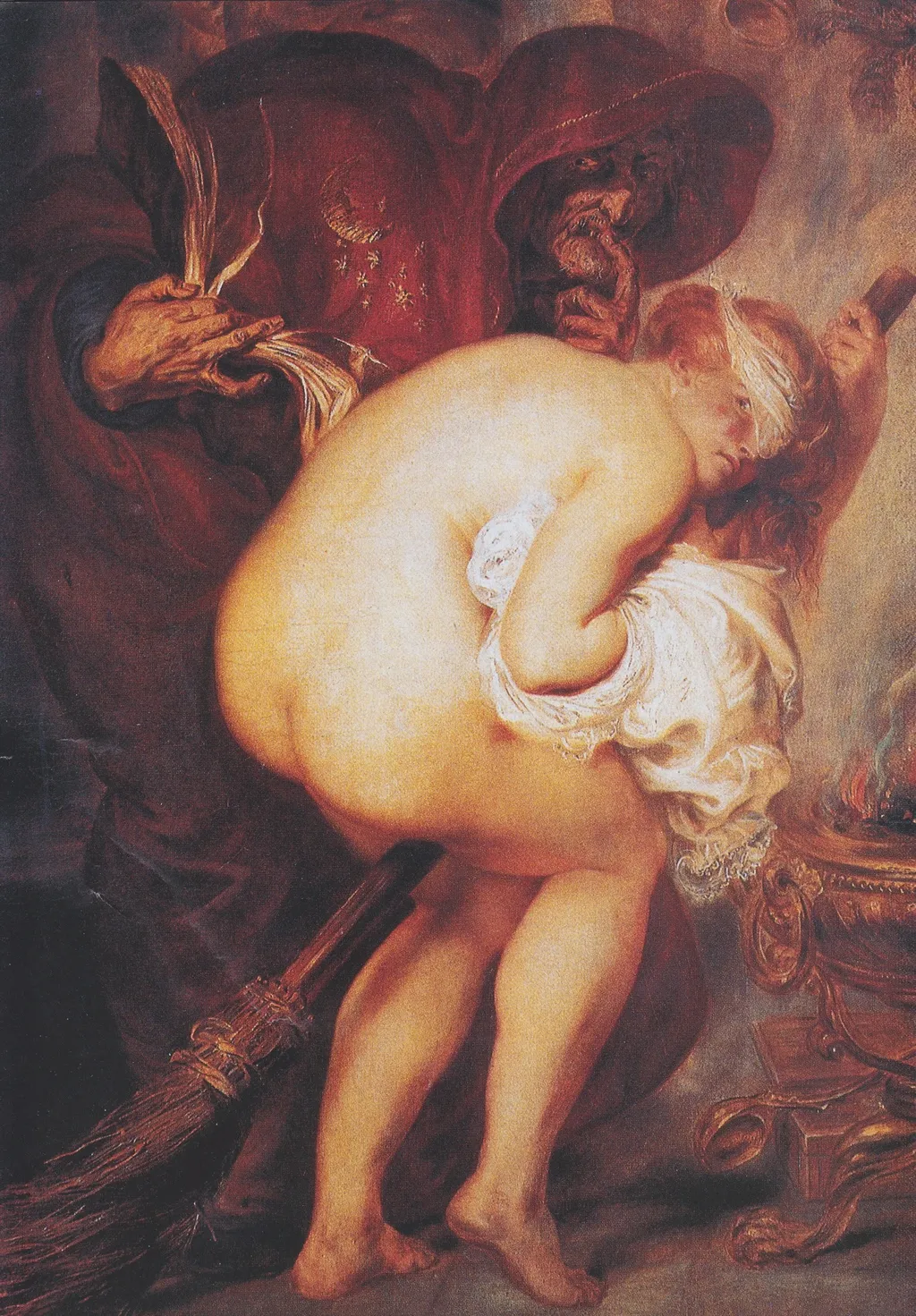 Young sorceress, by Antoine Wiertz, oil, 1857