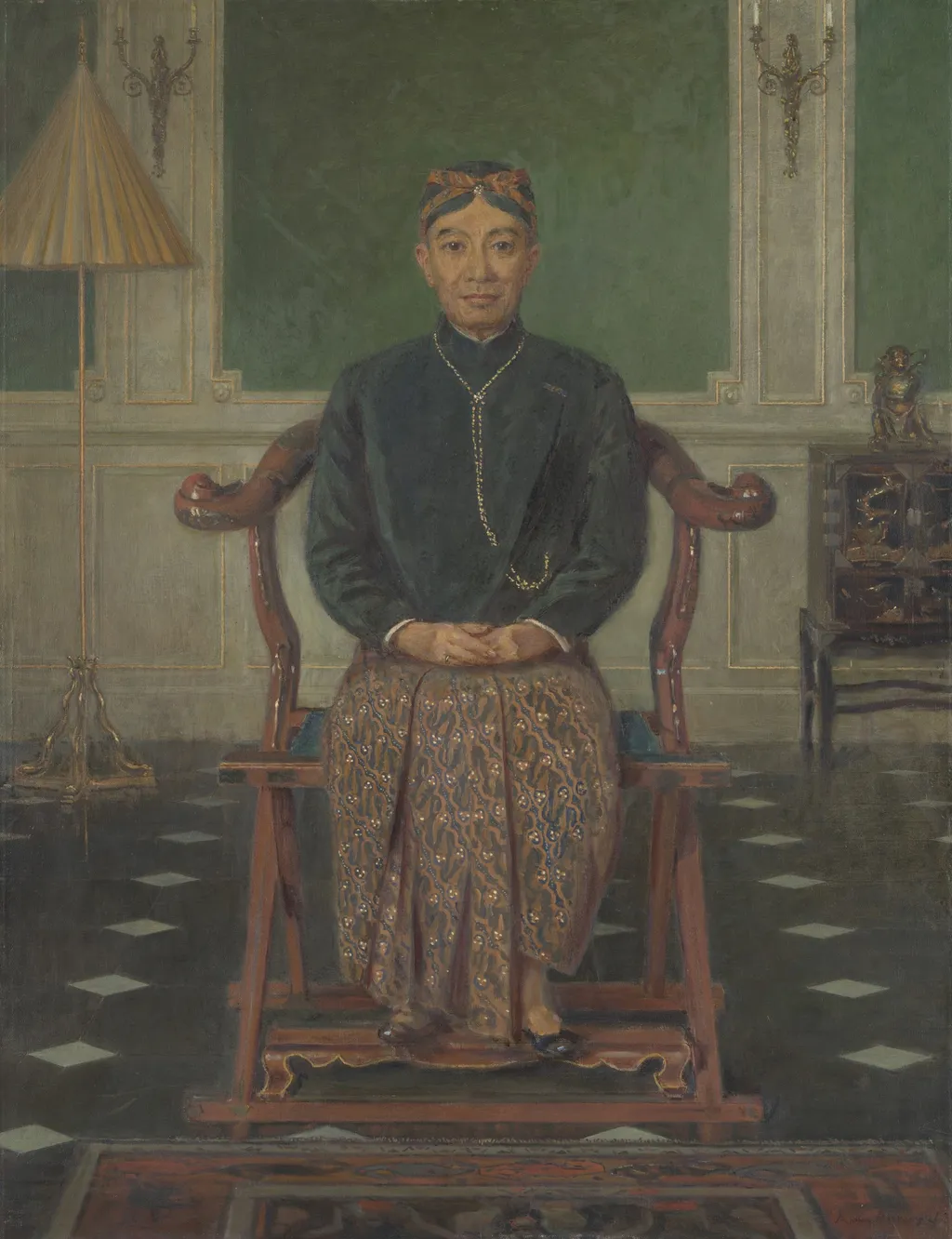 Portret van Pangeran Ario Soejono, minister zonder portefeuille in oorlogskabinet te Londen, by Anton Abraham van Anrooy, unspecified, 1914