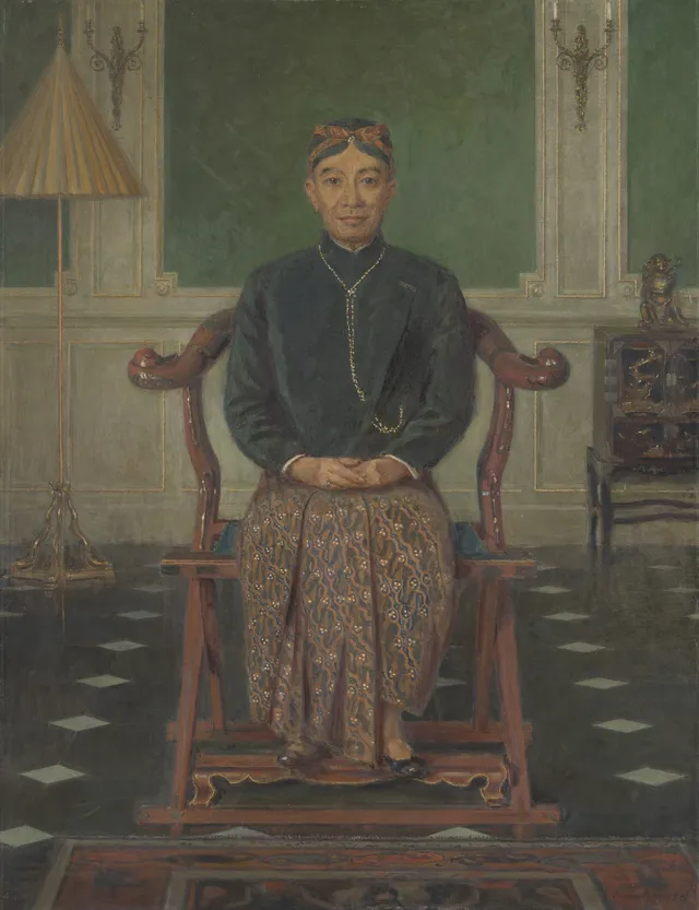Portret van Pangeran Ario Soejono, minister zonder portefeuille in oorlogskabinet te Londen
