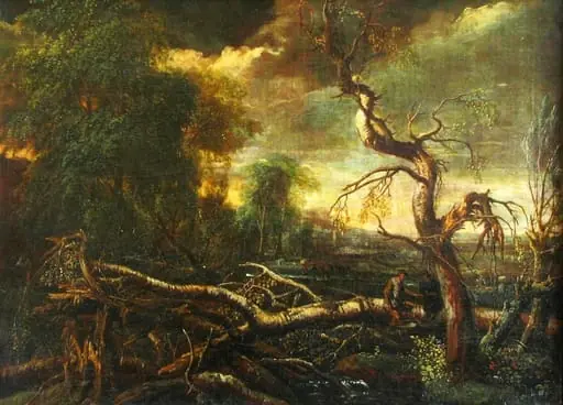 Peisaj cu arbori; pandant: Peisaj cu arbori ciuntiți, by Anton Faistenberger