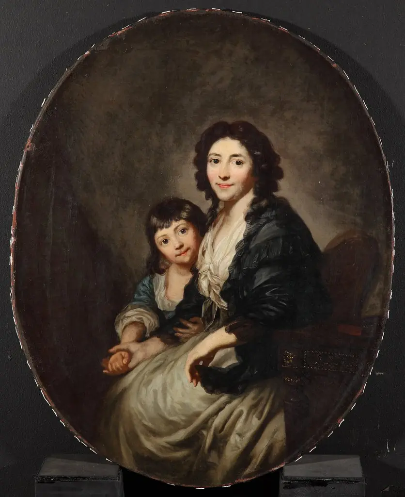 Elizabeth Sophia Augusta Graff, born Sulzer (1753-1812) and her Daughter Caroline Susanne (1781-1828), by Anton Graff