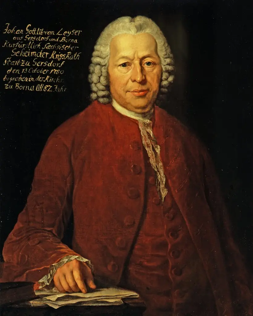 The saxon Electoral Councilor of War Johann Gottlieb von Leyser (around 1698-1780), by Anton Graff