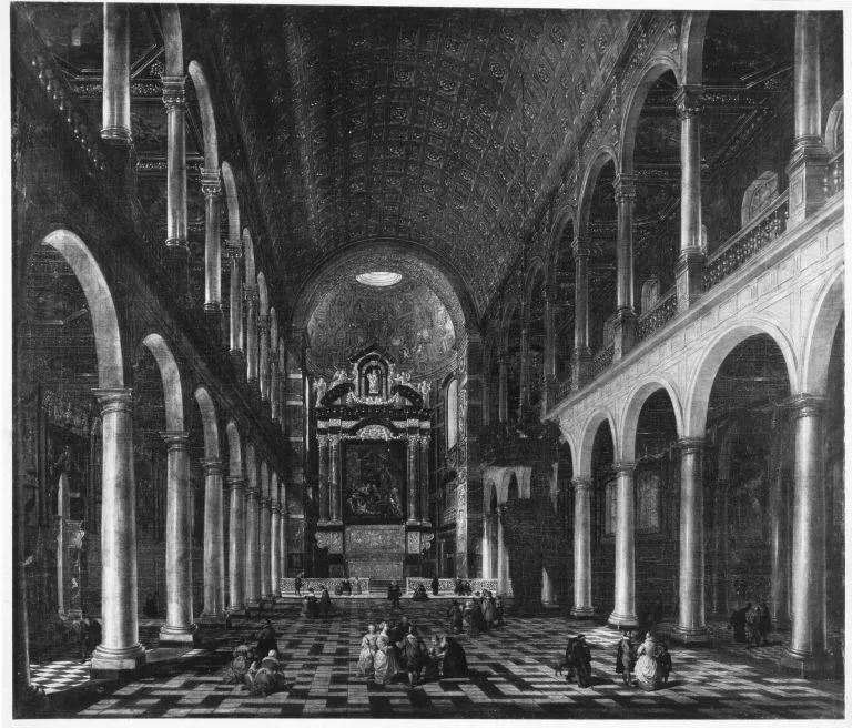 Interior view of the Jesuit Church in Antwerp, by Anton Günther Gheringh, oil, 1663