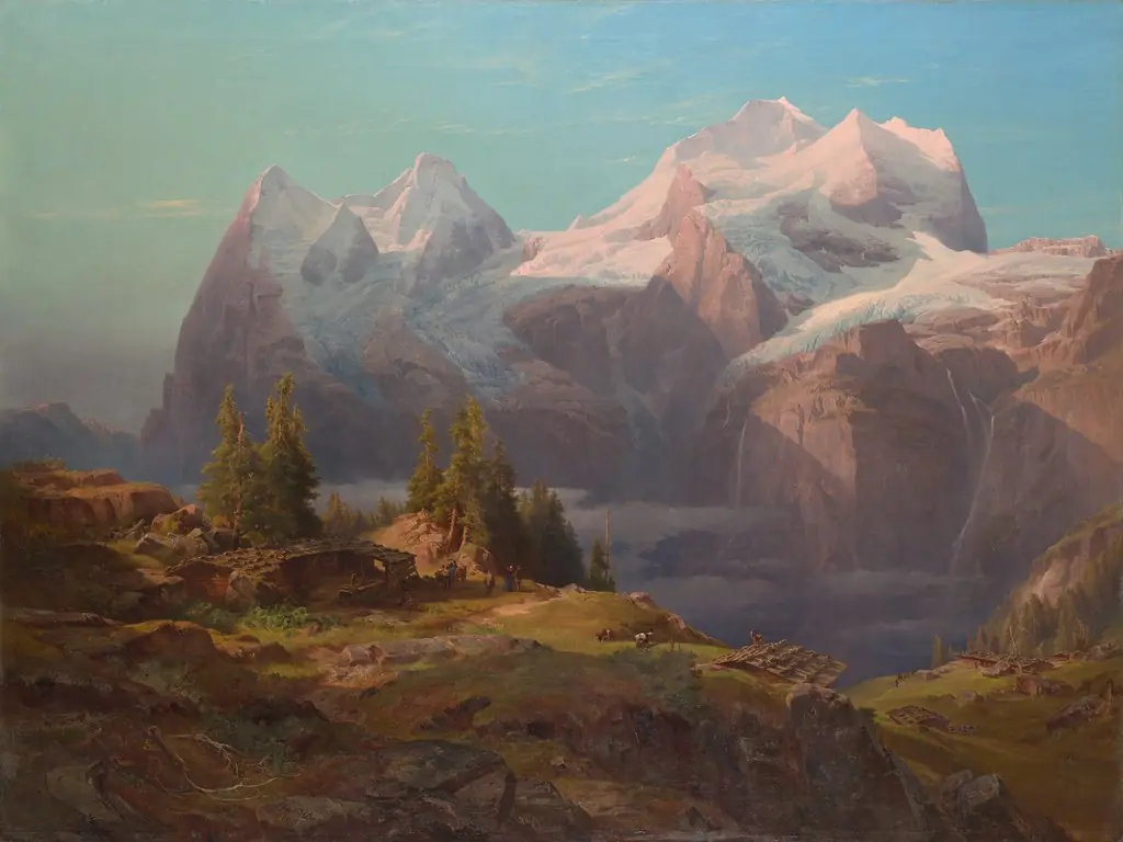 Wengeralpe im Berner Oberland (Jungfrau und Mönch), by Anton Hansch