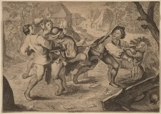 Peasants Fighting, by Anton Joseph Prenner