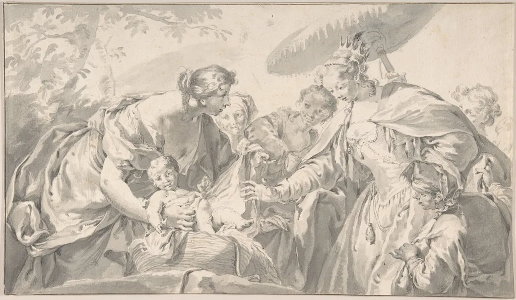 The Finding of Moses, by Anton Kern, unspecified, 1738