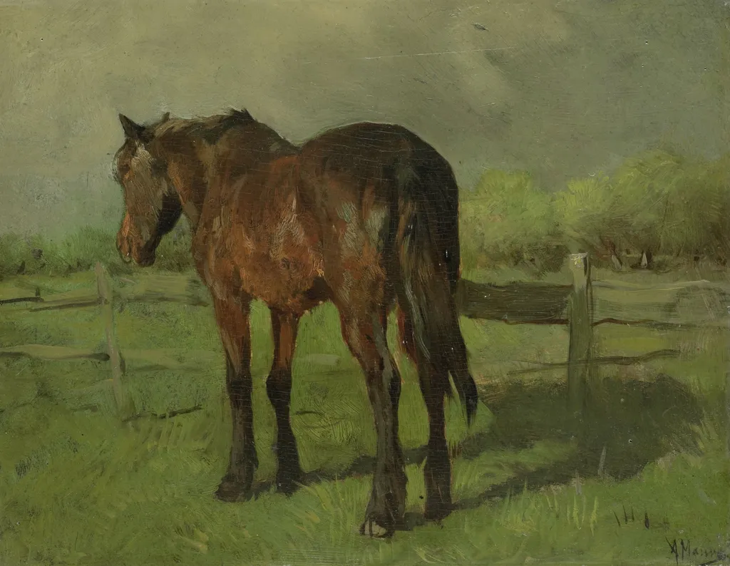 Horse, by Anton Mauve, oil, 1874