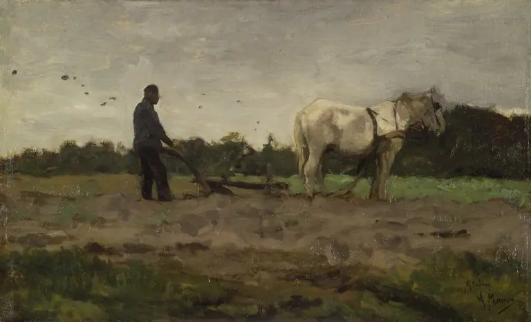 Plowing, by Anton Mauve