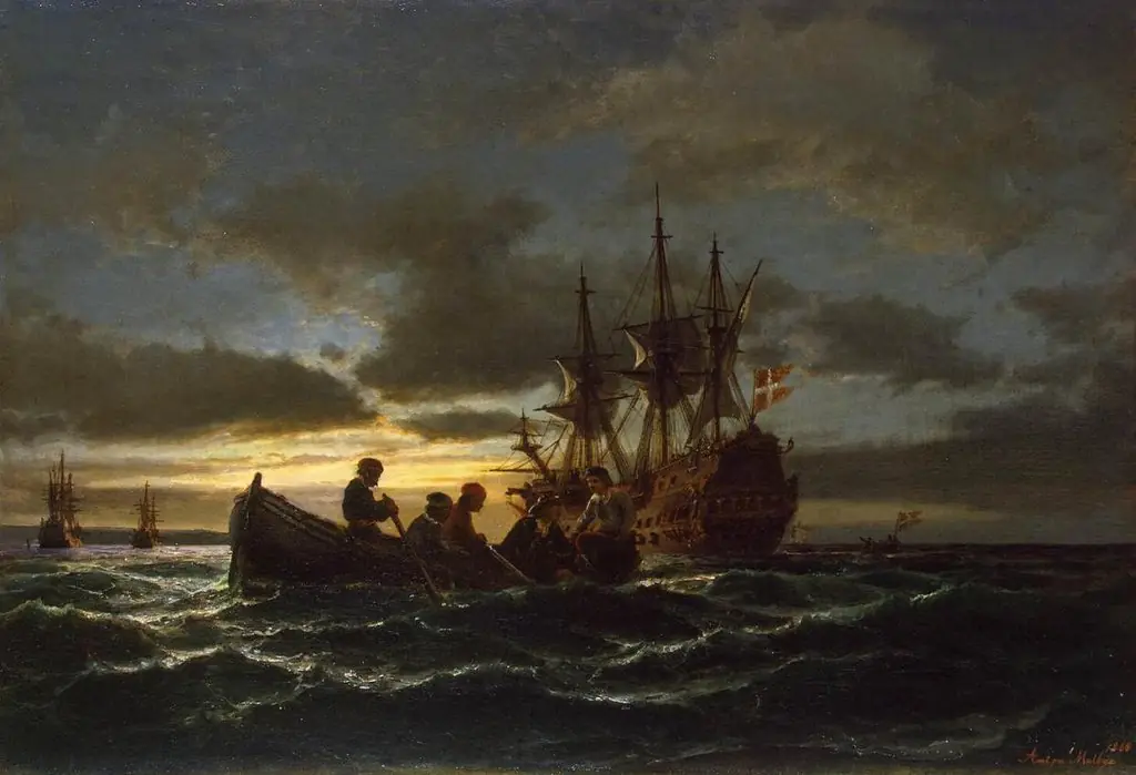 Sea at Night, by Anton Melbye
