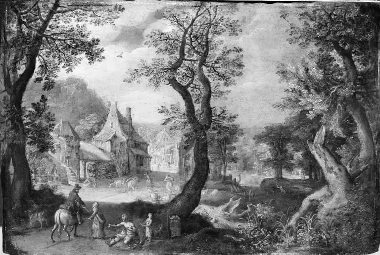 Village on the Fringe of a Wood, by Anton Mirou