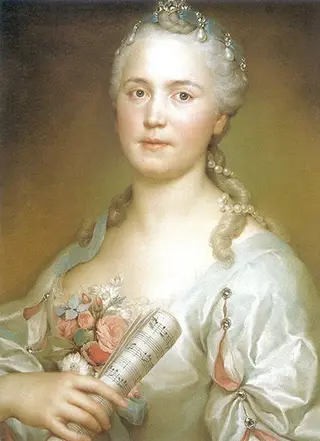 Die Sängerin Caterina Regina Mingotti (1722-1807), by Anton Raphael Mengs, 1750