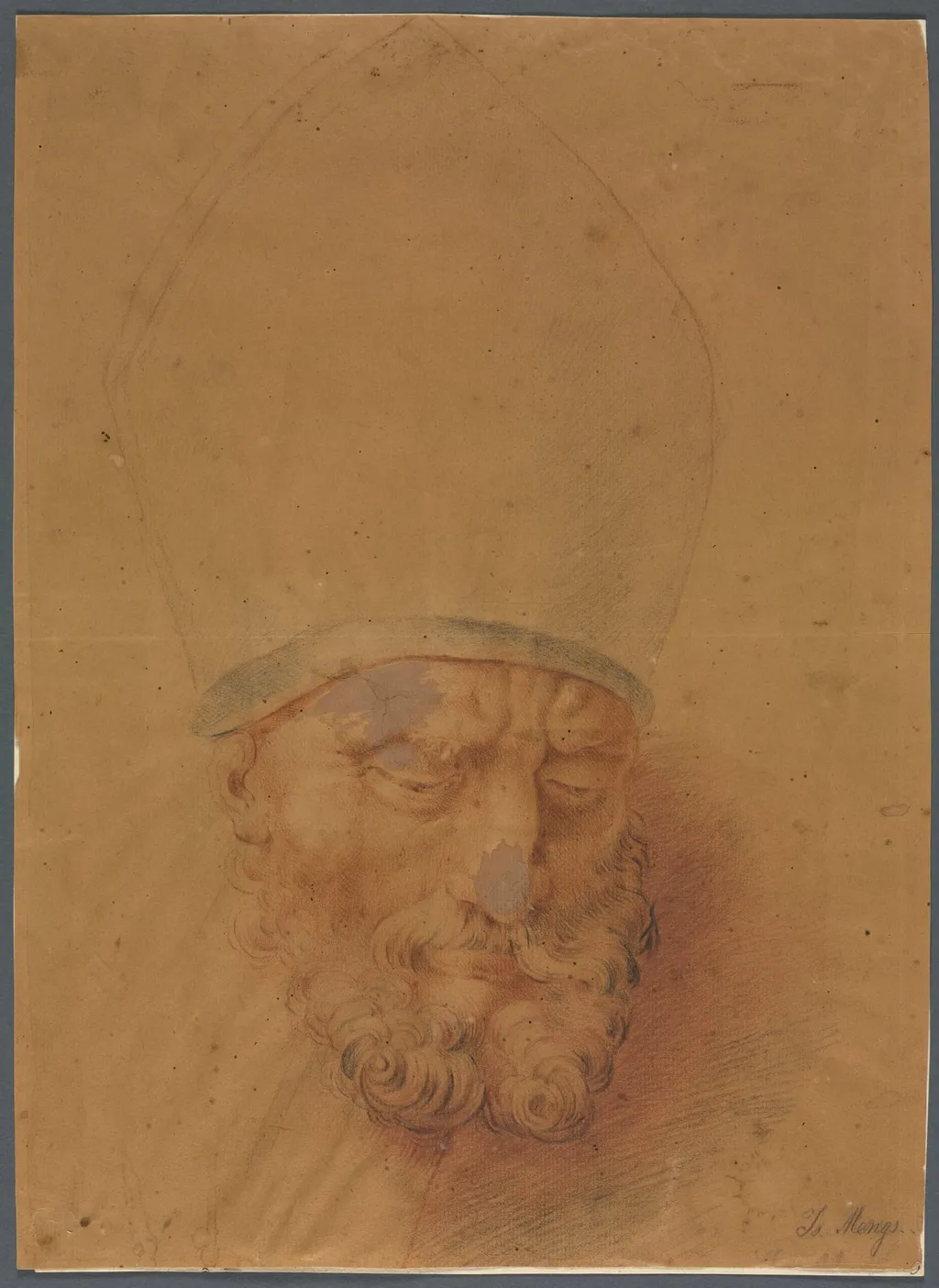 Head of a Bishop, by Anton Raphael Mengs, 1704
