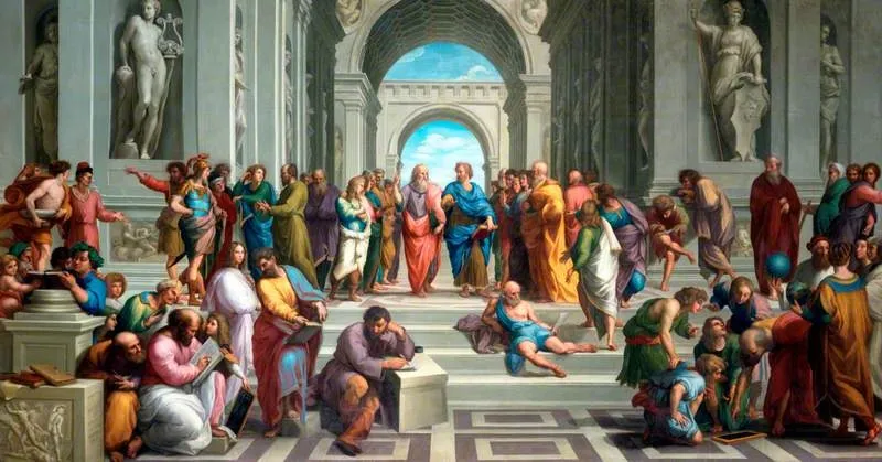 The School of Athens (after Raphael), by Anton Raphael Mengs, oil, 1755