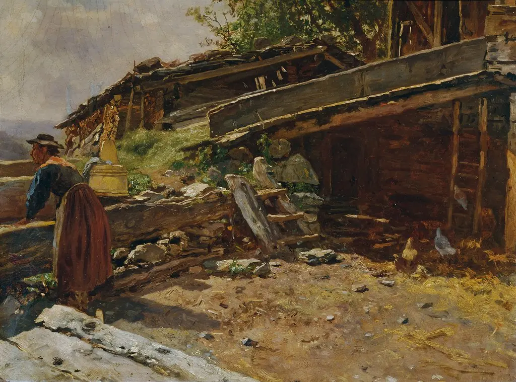 Well at the Farmer Wolferl in Bruck-Fusch, by Anton Schrodl