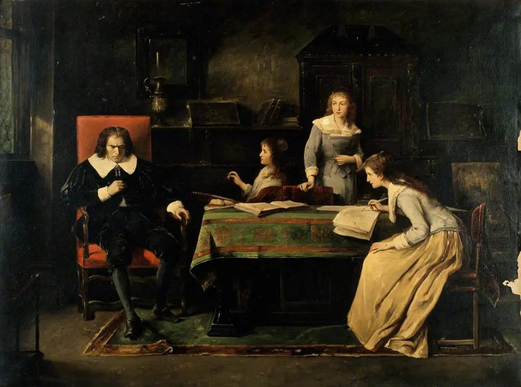 Milton dictating Paradise Lost, by Anton Von Bojanowski