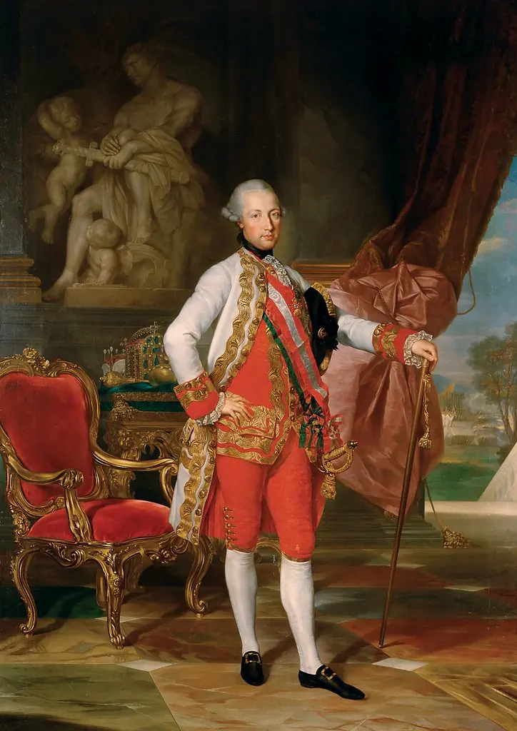 Kaiser Joseph II. (1741-1790) with a Statue of Mars, by Anton von Maron