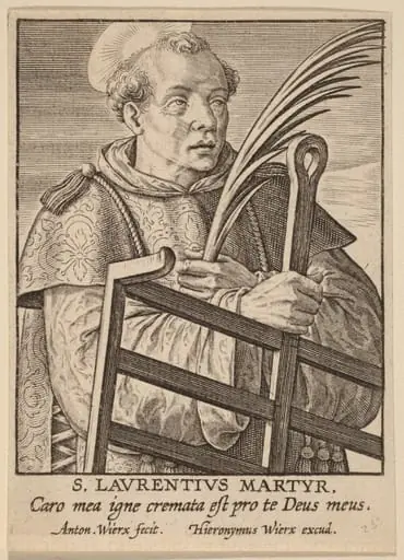 S. Laurentius Martyr, by Anton Wierix