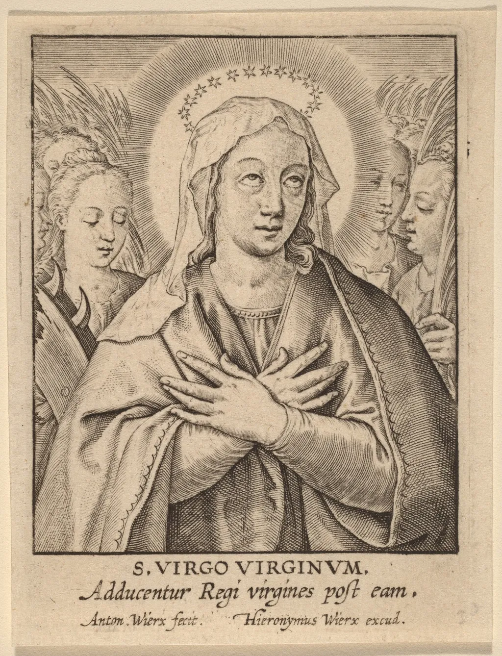 S. Virgo Virginum, by Anton Wierix, ink, 1588