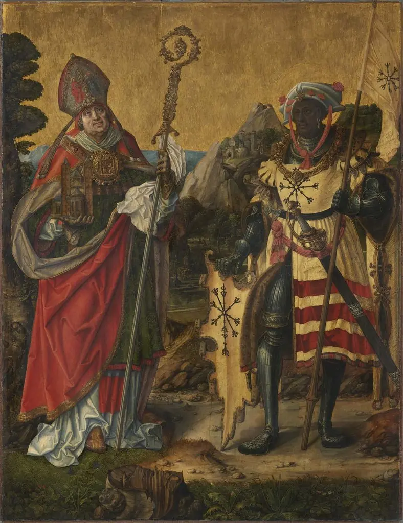 Saints Anno and Gregor the Moor, by Anton Woensam