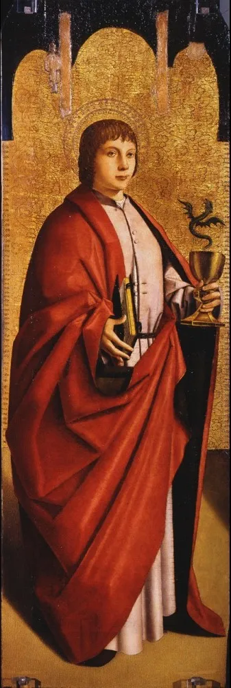 Saint John the Evangelist, by Antonello da Messina, oil, 1470
