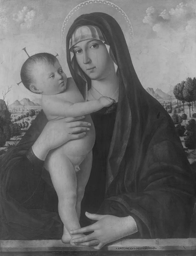 Mary with the child, by Antonello de Saliba