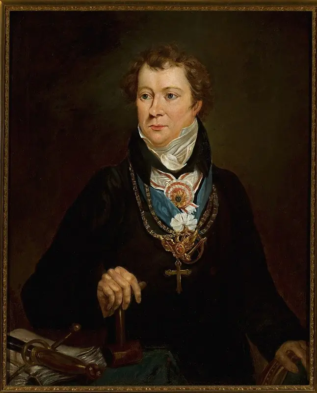 Portrait of Ludwik Osiński in Freemason's dress, by Antoni Brodowski
