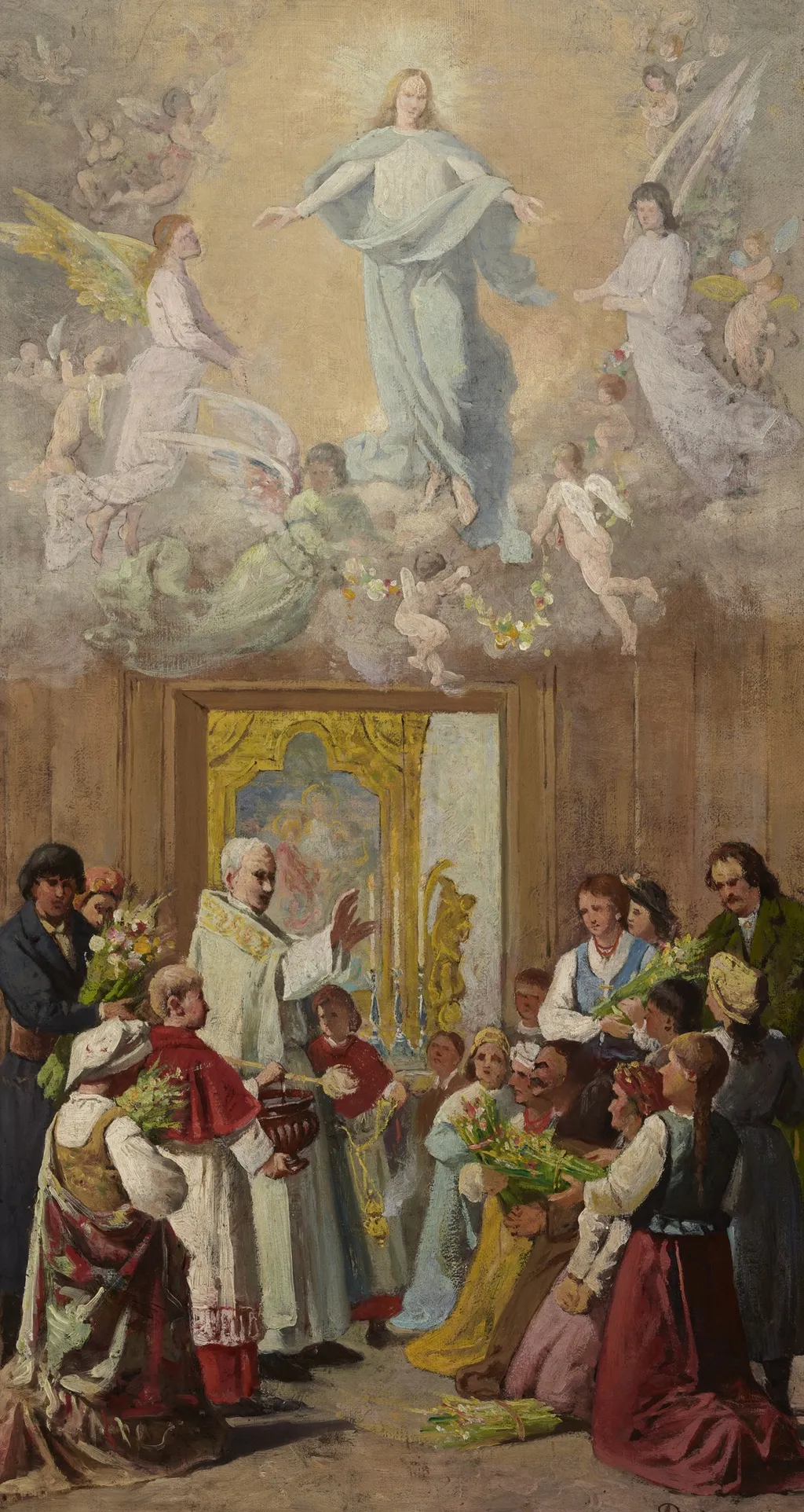 Feast of Our Lady of Herbs, by Antoni Gramatyka, oil, 1891