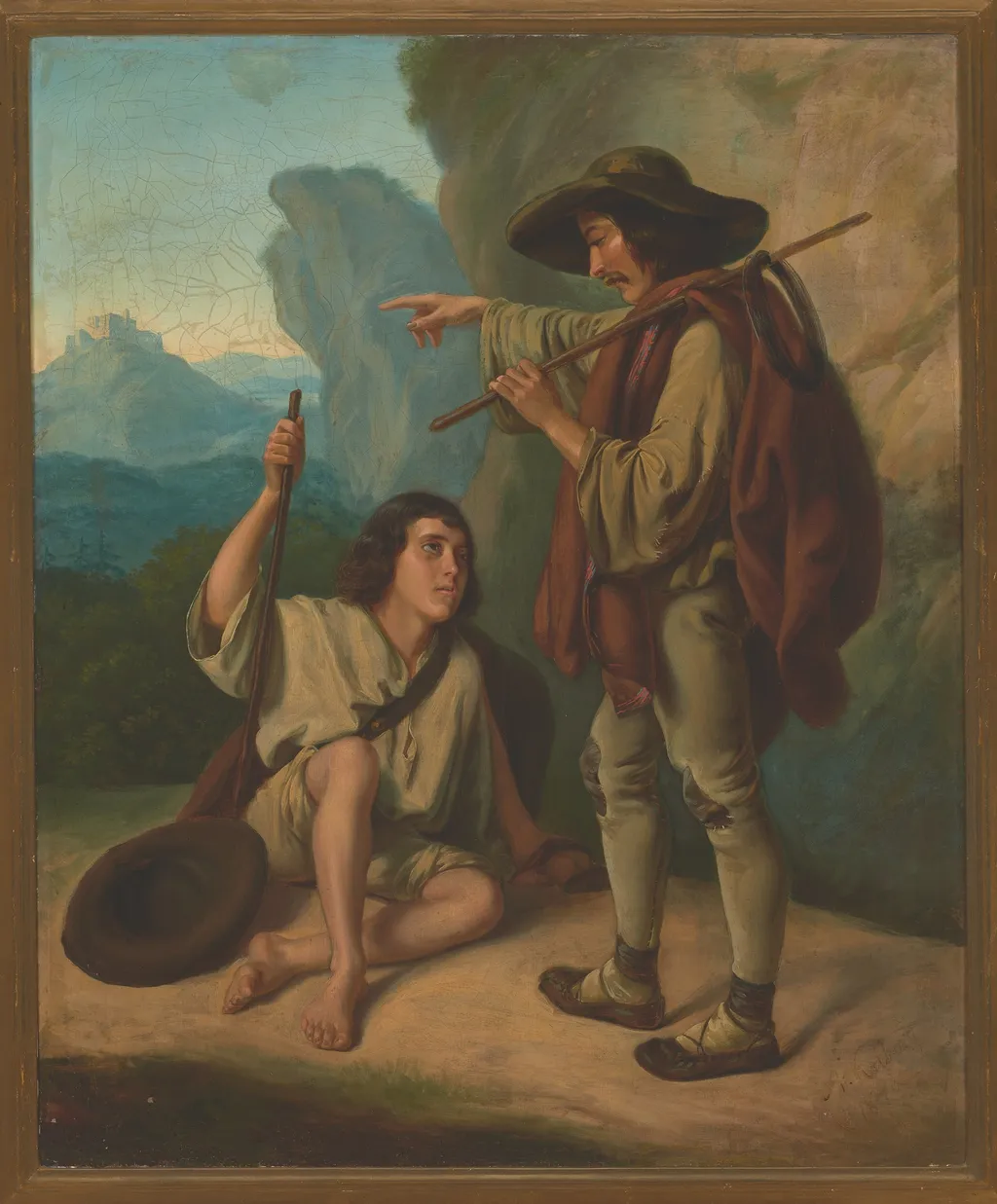 Two Highlanders, by Antoni Kolberg, oil, 1840