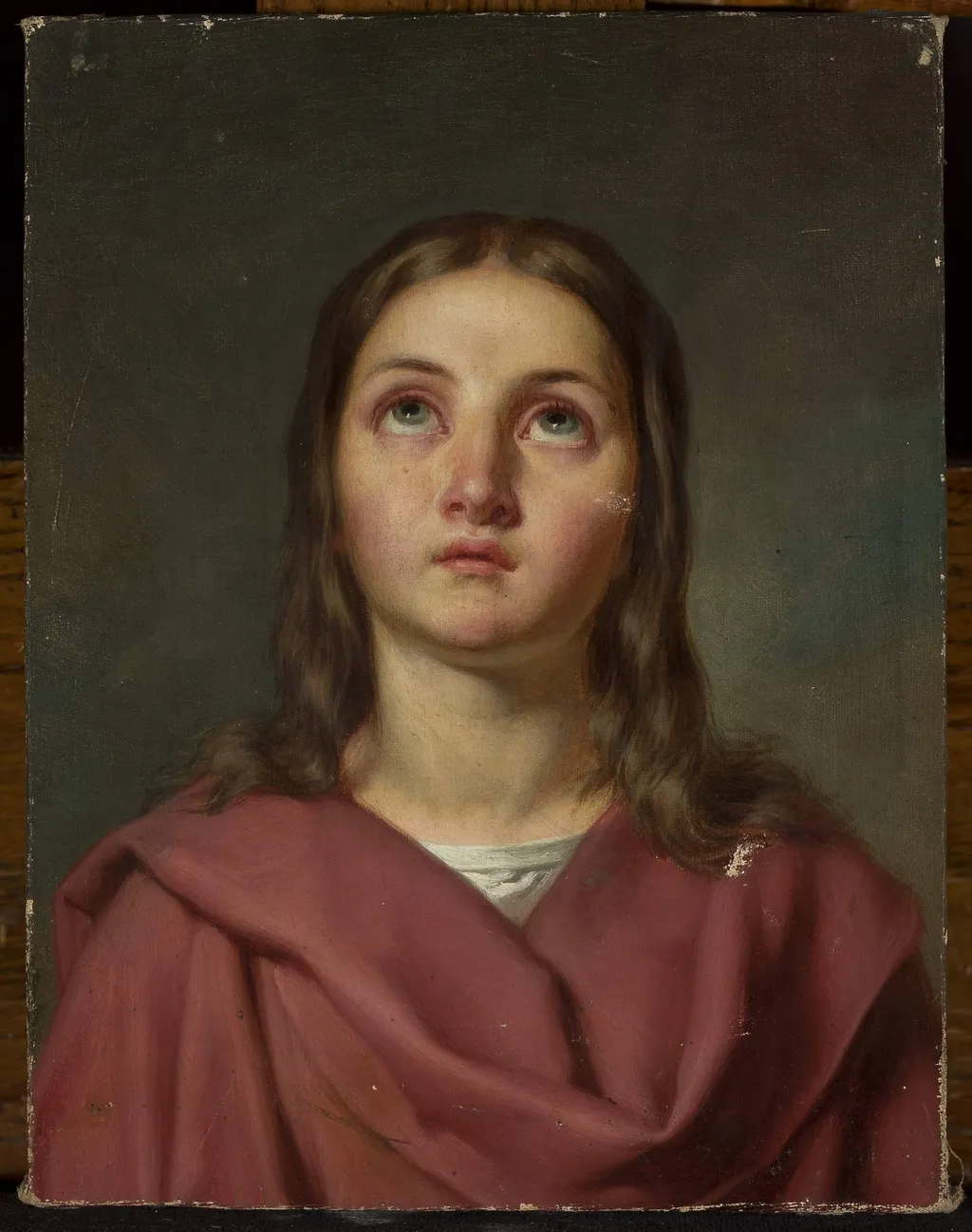 Bust of a young woman – Virgin Mary, by Antoni Murzynowski, oil